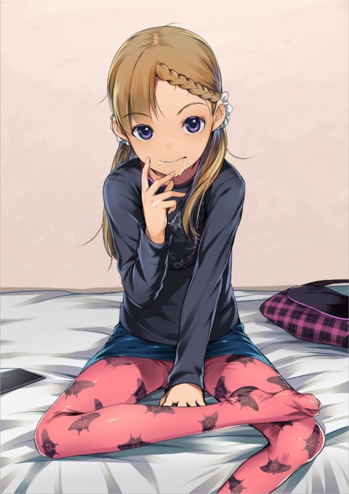 loli lolicon anime girl pink pantyhose feet legs semen sperm on face teen