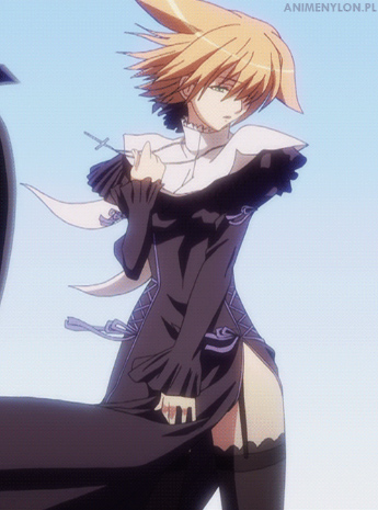 seikon no qwaser Teresa Beria nune uniform priest anime girl stockings legs garter straps lingerie