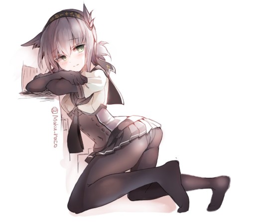 kantai collection hatsuzuki pantyhose black tights nylon ass ecchi anime girl  legs feet