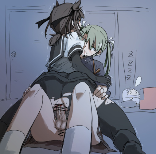 kantai-collection-zuikaku-shoukaku-hatsuzuku-sex-pantyhose-futanari-anime-2girls-ass-tights