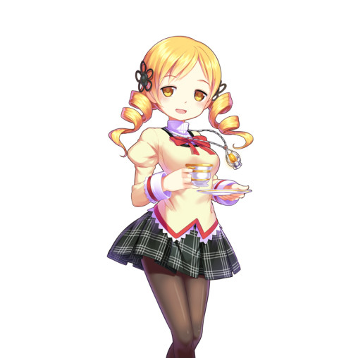 mahou-shoujo-madoka-magica-tomoe-mami-pantyhose-anime-girl-black-tights-nylon-legs-skirt