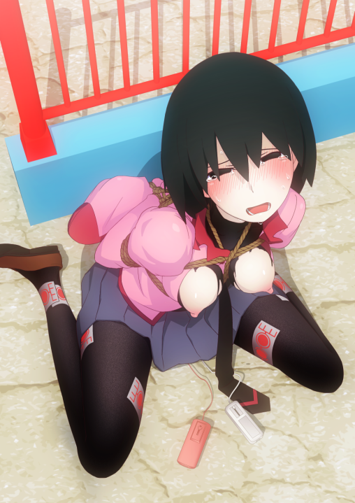 monogatari-series-oshino-ougi-pantyhose-hentai-bondage-anime-girl-black-tights-nylon-boobs