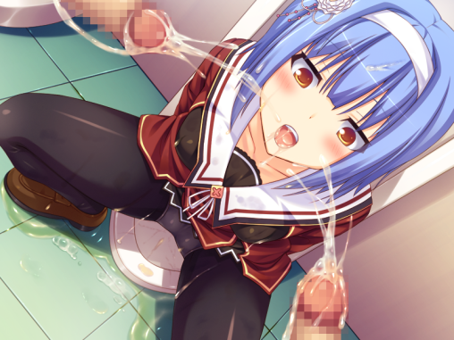 benjo-tsukimi-mana-hentai-urine-cum-to-mouth-bukkake-facial-pantyhose-tights-nylon-anime-girl