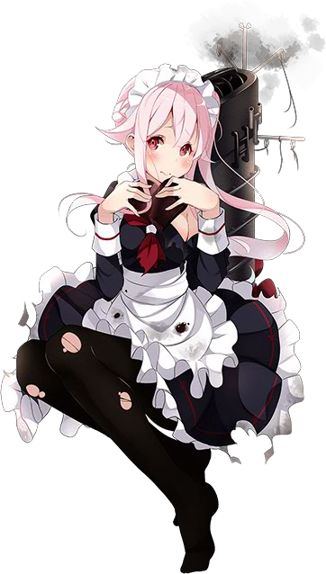kantai-collection-harusame-pantyhose-anime-feet-girl-nylon-legs-black-tights-meido-maid-costume