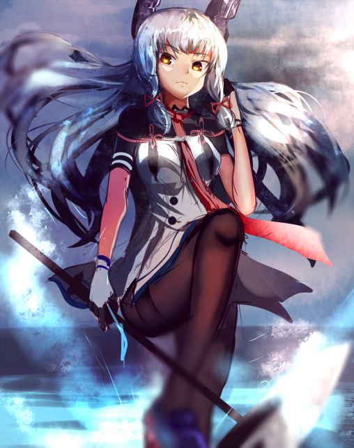 kantai-collection-murakumo-pantyhose-black-tights-anime-girl-nylon-legs-thighband