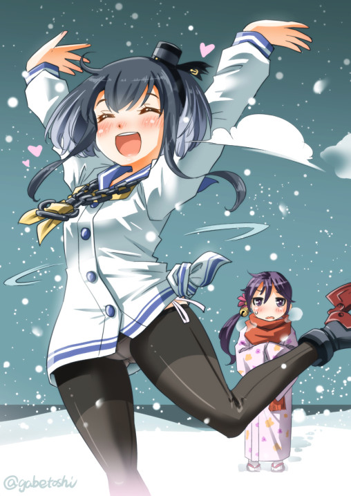 kantai-collection-tokitsukaze-pantyhose-black-tights-anime-girl-nylon-legs-fetish-hosiery