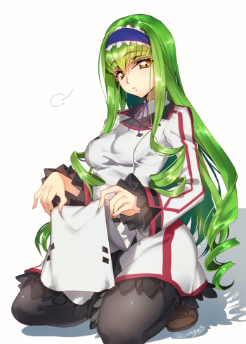 code geass C.C. cecilia alcott cosplay pantyhose nylon legs black tights hosiery anime girl