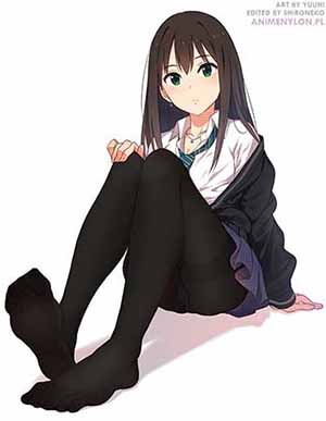 idolmaster-cinderella-girls-shibuya-rin-feet-nylon-pantyhose-stockings-legs-black-tights-toes-350x452
