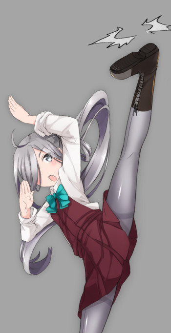 kantai collection asashimo pantyhose legs anime tights girl kick up nylon