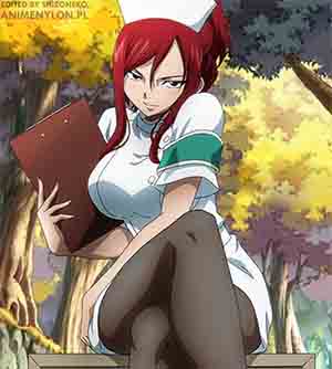 fairy tail erza scarlet pantyhose anime stockings girl tights nylon legs nurse costume