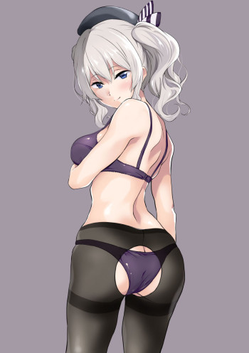 kantai collection kashima stockings pantyhose with hole anime girl tights nylon ass lingerie