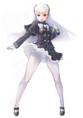 street fighter, ingrid johan white tights anime stockinga pantyhose upskirt