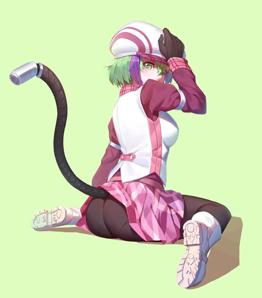 dimension w yurizaki mira ass pantyhose anime pantsu panties stockings black tights nylon