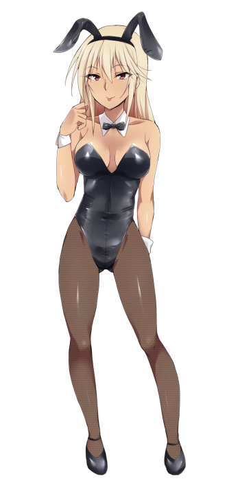 enkou jk ni oshioki seikyouiku shidou stockings anime bunny pantyhose girl tanned gal tights nylon