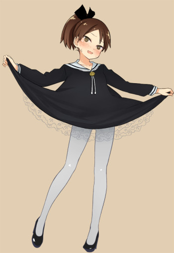 kantai collection shikinami white tights anime pantyhose stockings nylon schoolgirl