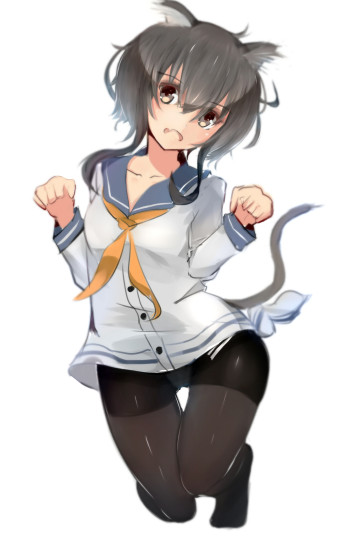 kantai collection tokitsukaye pantyhose stockings girl nylon black tights legs cat ears