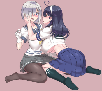 kantai collection,hamakaze,ushio,evuoaniramu (artist)
