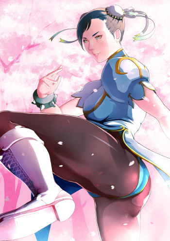 street fighter chun-li stockings anime pantyhose girl nylon ass black tights thick thighs