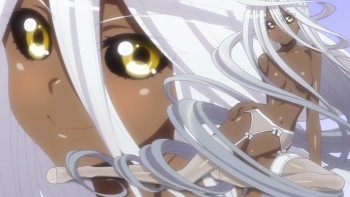 Monster Musume no Iru Nichijou Doppel stockings anime dark skin lingerie garter belt nopan feet nylon legs