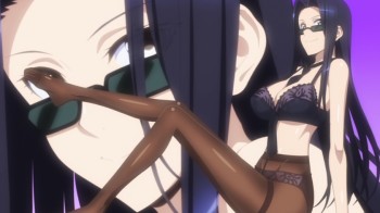 Monster Musume no Iru Nichijou Kuroko Smith stockings pantyhose anime black tights nylon legs girl feet hosiery