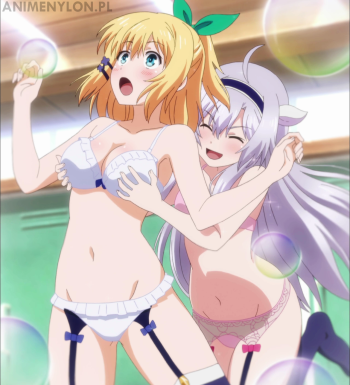 Rokudenashi Majutsu Koushi to Akashic Records Sistine Fibel Sistine Fibel yuri anime lingerie panties bra girls