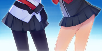kantai collection graf zeppelin stockings anime pantyhose nylon legs tights skirt 2girls