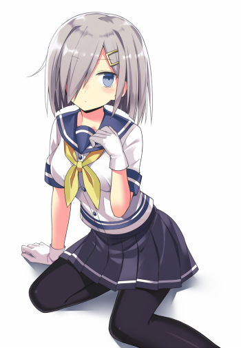 kantai collection hamakaze stockings anime grey hair girl tights nylon legs pantyhose