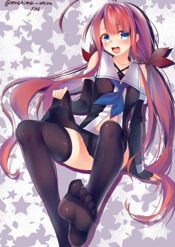 kantai collection kawakaze feet stockings nylon anime kneesocks thighhighs legs girl