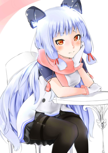 kantai collection murakumo stockings nylon anime pantyhose black tights blue hair