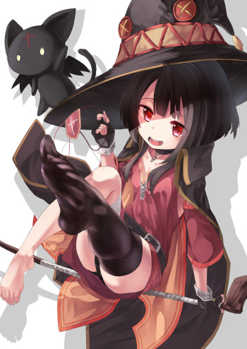 kono subarashii sekai ni shukufuku wo megumin feet stockings nylon legs kneesocks thighhighs toes