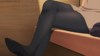 saenai heroine no sodatekata kasumigaoka utaha stockings crossed legs anime black tights nylon