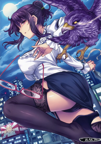 senran kagura suzune stockings anime milf girl thick thighs ass black panties lingerie high heels