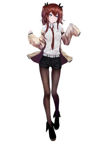 steins;gate makise kurisu stockings anime pantyhose long legs nylon tights under shorts