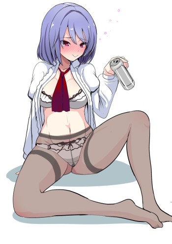 touhou nagae iku stockings pantyhose anime black tights nylon legs lingerie panties bra ecchi manga art