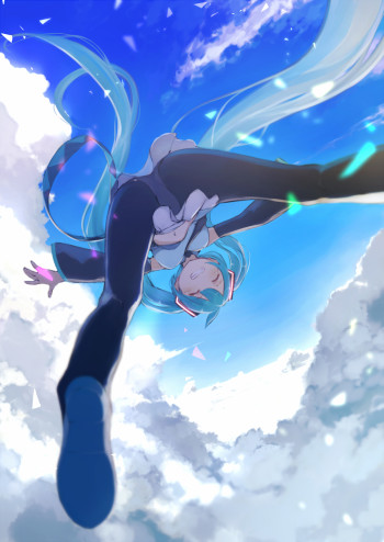 vocaloid hatsune miku stockings anime pantyhosw girl nylon legs upskirt panties