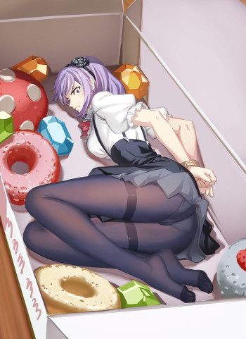 dagashi kashi shidare hotaru feet stockings black tights anime pantyhose toes girl nylon ass panties