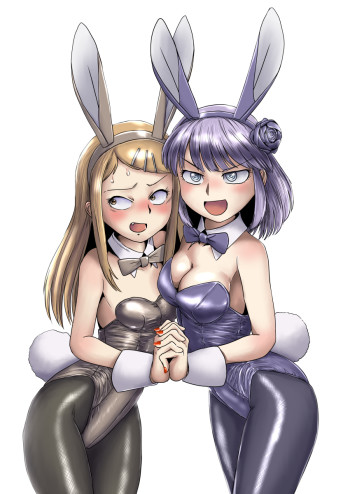 dagashi kashi shidare hotarux endou saya bunny girls black tights pantyhose stockings