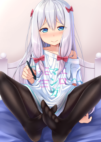 eromanga sensei izumi sagiri feet stockings black tights pantyhose nylon legs hosiery lolicon loli anime girl foot fetish