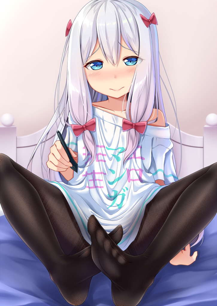 eromanga sensei izumi sagiri feet stockings black tights pantyhose nylon legs hosiery lolicon loli anime girl foot fetish