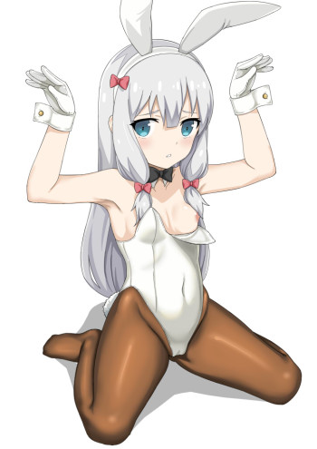 eromanga sensei izumi sagiri small boobs nipple stockings bunny girl anime nylon tights pantyhose