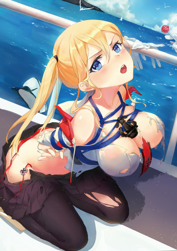 kantai collection graf zeppelin stockings bgi boobs bondage rope anime pantyhose tights nylon