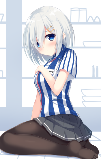 kantai collection hamakaze stockings black tights anime pantyhose girl legs
