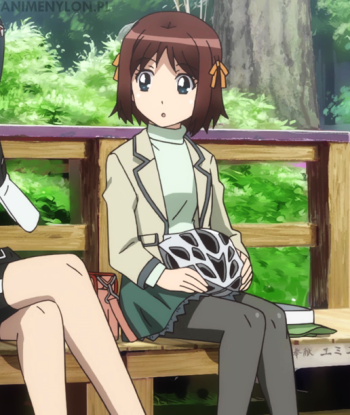 Minami Kamakura Koukou Joshi Jitensha-bu Maiharu Hiromi pantyhose anime black tights stockings nylon legs