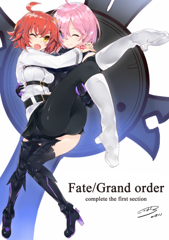 fate grand order shielder mashu kyrielite fujimaru ritsuka 2 girls stockings pantyhose tights anime nylon legs