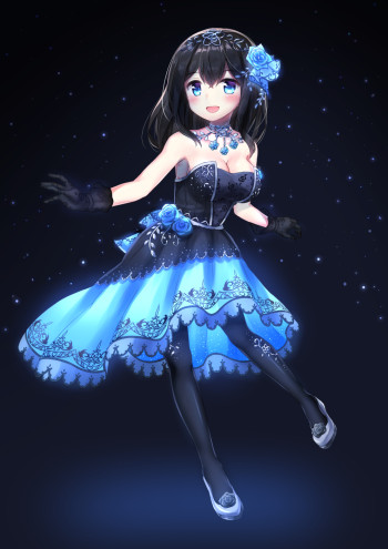 idolmaster cinderella girls sagisawa fumika black stockings anime pantyhose girl tights nylon dress
